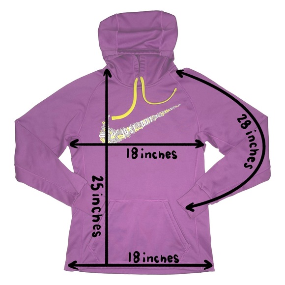 Nike Purple & Yellow Therma Fit Sweatshirt Hoodie - Picture 6 of 6
